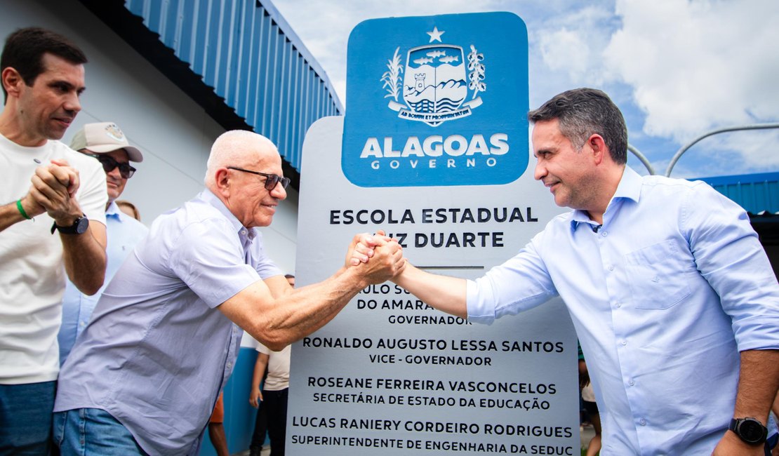 Governo inaugura 25ª Escola do Coração e sala do Saúde Até Você Digital em Estrela de Alagoas