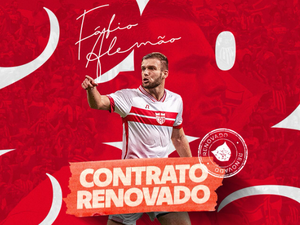 Zagueiro Fábio Alemão renova contrato com o CRB até o final de 2026