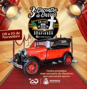 3° Encontro de Carros Antigos de Arapiraca terá início nesta sexta (08) no Lago da Perucaba