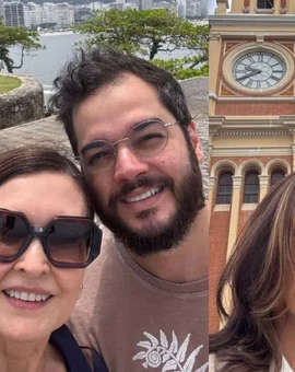 Fátima Bernardes comemora 8 anos de namoro com Túlio Gadêlha