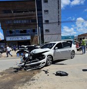 [Vídeo] Colisão entre veículos deixa motoqueiro ferido em Maragogi