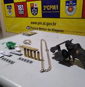 Polícia apreende arma e munições na Barra de Santo Antônio