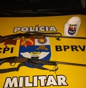 BPRv recupera armas escondidas em terreno baldio no município de Jequiá