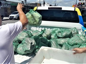 Vigilância Sanitária de Maceió apreende 380 kg de alimentos estragados em supermercado no Jacintinho