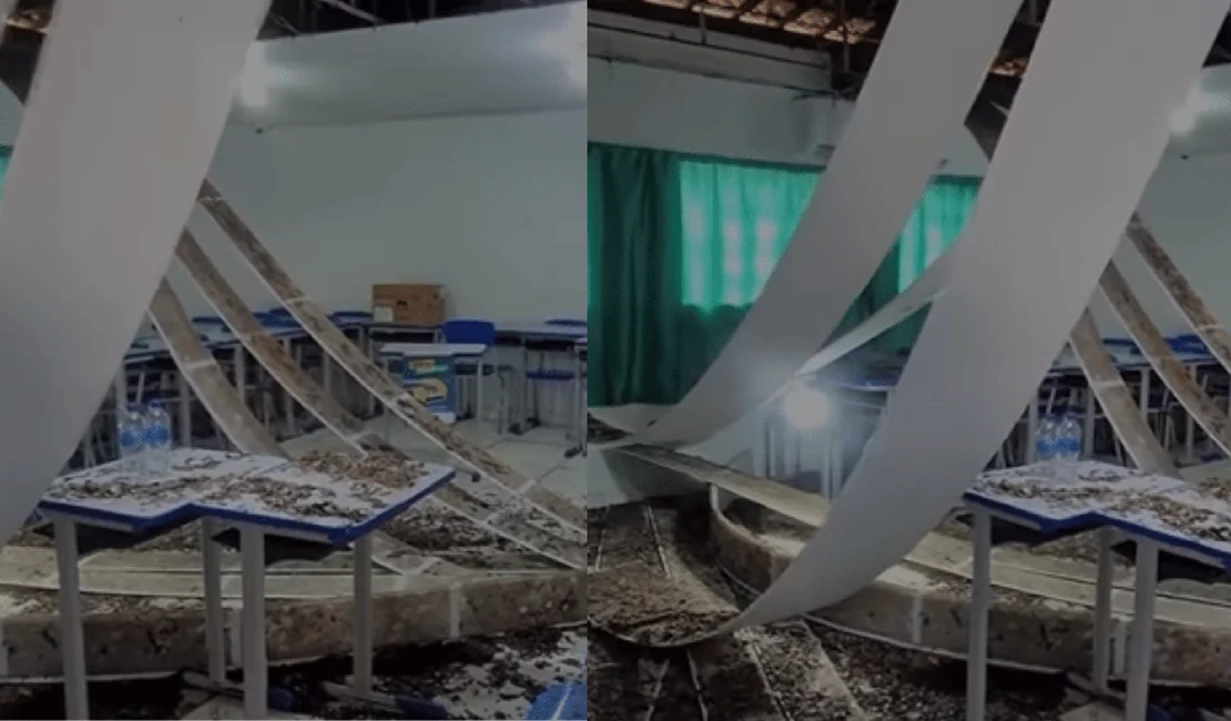 Forro de escola desaba durante votação do segundo turno em Pilar