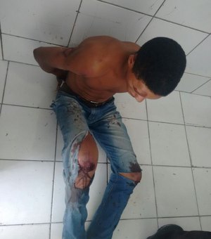 Homem é preso e menor apreendido após caírem de motocicleta em Mangabeiras