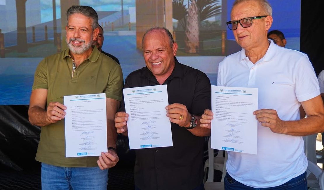 Jadson Lessa e Arthur Lira assinam ordens de serviço para novas obras em São Miguel dos Milagres