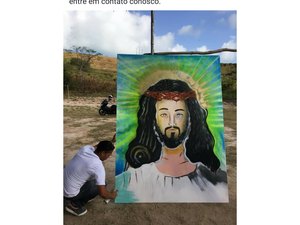 Sumiço de painel de Jesus Cristo causa revolta em Maragogi