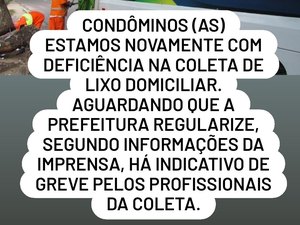 Prefeitura informa que coleta de lixo foi retomada no bairro Petrópolis