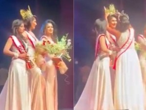 Miss Mundo arranca coroa de vencedora de concurso por ela ser divorciada