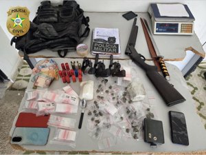 Polícia Civil prende suspeitos de homicídio em Girau do Ponciano e apreende materiais ilícitos