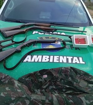 Polícia apreende armas e resgata aves em operação no Litoral Norte de Alagoas