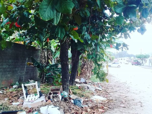 Moradores denunciam trecho de rua que virou depósito de lixo na Santa Lúcia