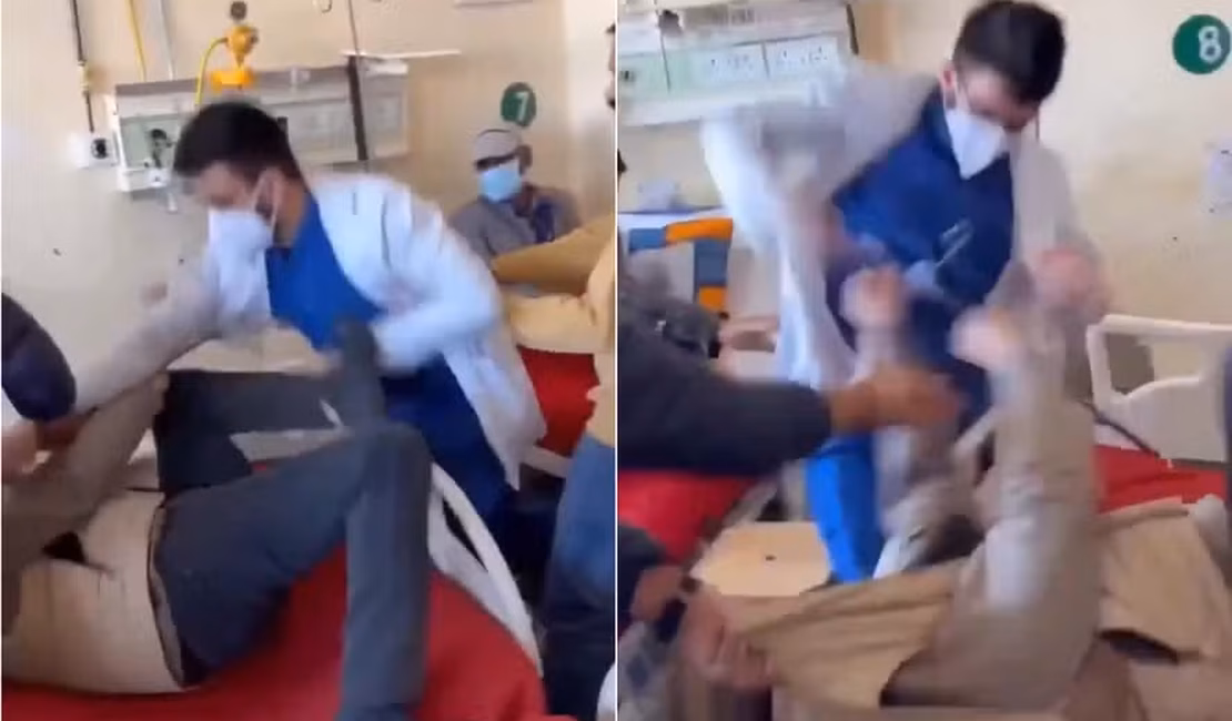 Médico é suspenso após ser flagrado agredindo paciente em hospital na Índia