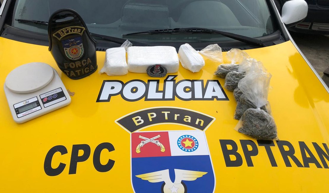 Bptran retira mais de R$ 30 mil em drogas de circulação na parte alta de Maceió