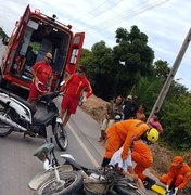 Colisão entre motos deixa feridos na rodovia AL 101 Norte