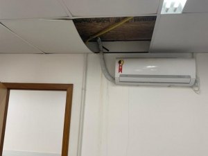 Parte do teto do CISP da cidade de Pilar desaba