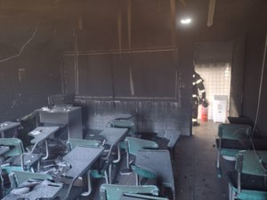 Escola particular de Arapiraca registra princípio de incêndio