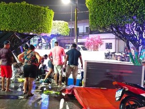Homem causa acidentes em série e atropela oito pessoas em Joaquim Gomes