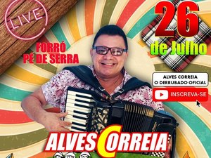 Após recorde de visualizações, Alves Correia realizará segunda live