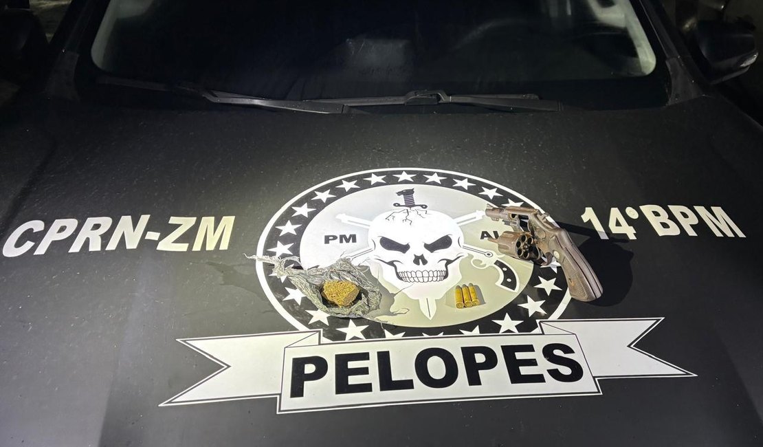 Polícia apreende armas e maconha no município de Joaquim Gomes