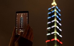 Edifício Taipei 101, cartão - postal de Taiwan,