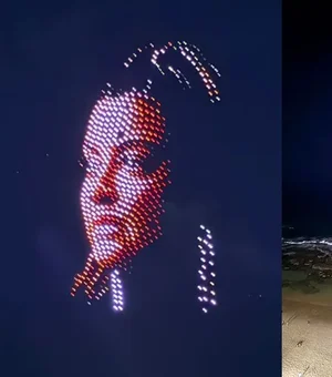 Preta Gil ganha homenagem emocionante com show de drones em Salvador