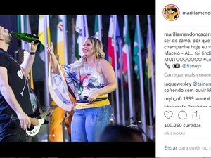 Marília Mendonça canta música inédita em show gratuito no Centro de Maceió