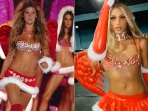 Pabllo Vittar se inspira em Gisele Bündchen com fantasia de Mamãe Noel sexy