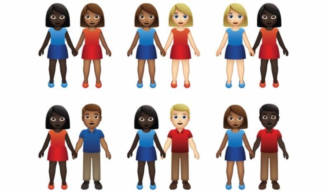 App anuncia emojis com casais inter-raciais para promover diversidade