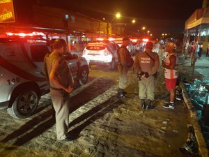 Equipe da PM faz rondas de reforço de segurança nas ruas de Maceió nesta segunda (23)