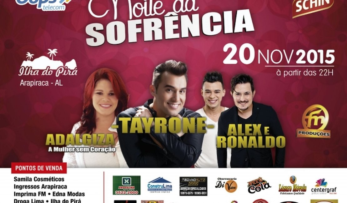 Noite da sofrência agita Arapiraca em novembro