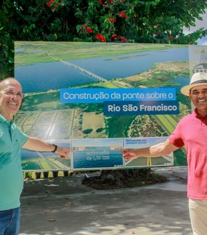 Canteiro de obras da ponte Penedo-Neópolis é instalado em Alagoas