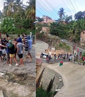 Moradores registram briga generalizada entre jovens na Ladeira da Moenda, em Maceió