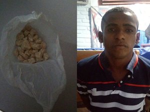 Homem é preso em praia com 31 pedras de crack