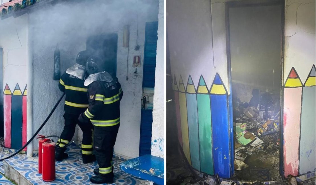 Incêndio atinge escola e mobiliza bombeiros em São Sebastião, no Agreste