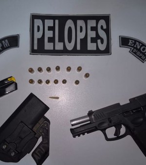 Homem é preso com pistola de uso restrito em bar de Delmiro Gouveia