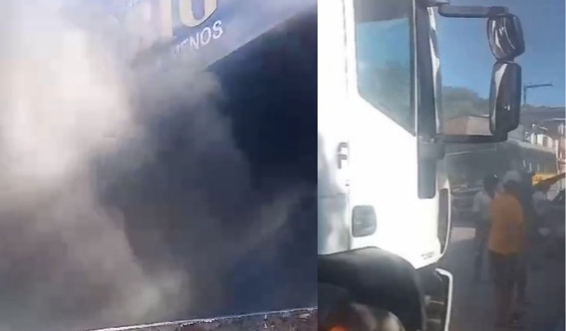 [Vídeo] Mercadinho pega fogo e incêndio é apagado por caminhão-pipa em Messias