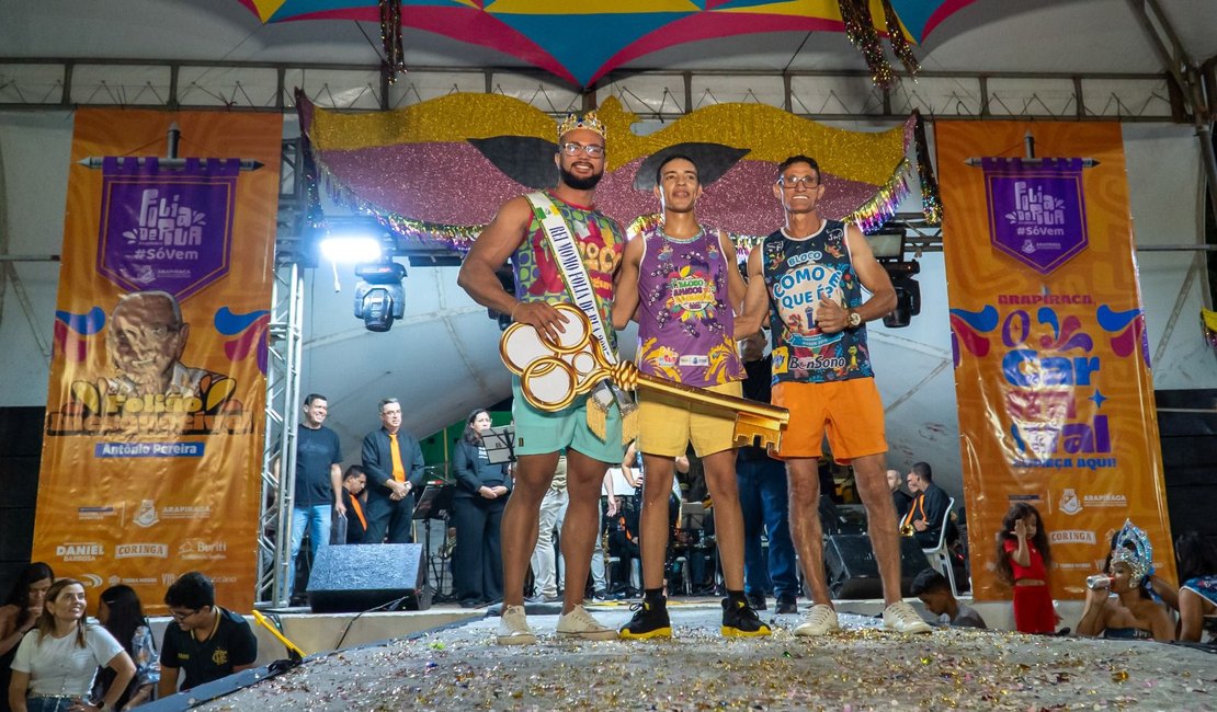 Arapiraca abre Carnaval com  escolha do Rei, Rainha e do melhor Estandarte do Folia de Rua nesta sexta, 23