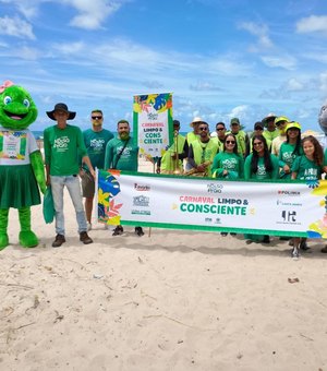 IMA incentiva preservação ambiental durante Carnaval em ação na Praia do Francês