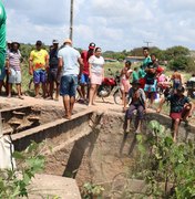 Zona rural de Maragogi vive drama por causa de ponte destruída