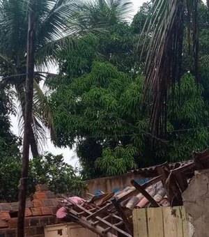 Vizinhos fazem campanha para ajudar família que teve casa derrubada durante chuva