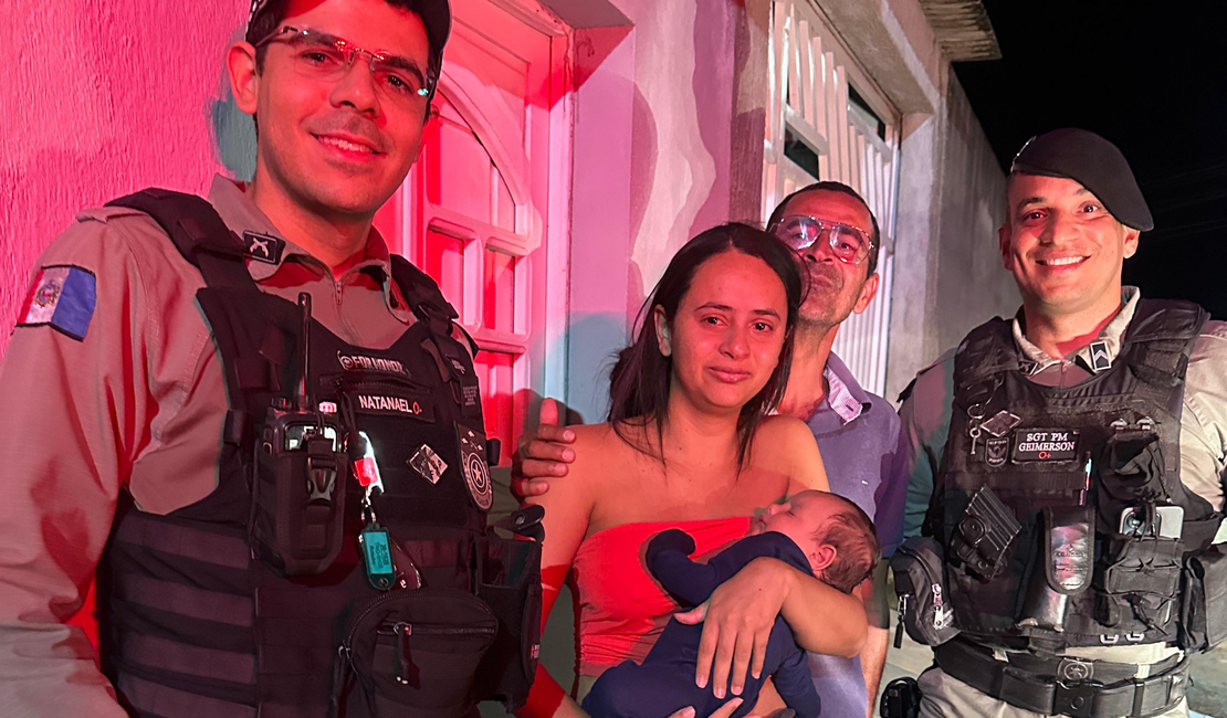 Guarnição da Polícia Militar salva bebê vítima de engasgo em Roteiro