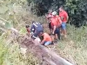 Resgate aéreo é acionado após grave acidente de moto em São Luís do Quitunde
