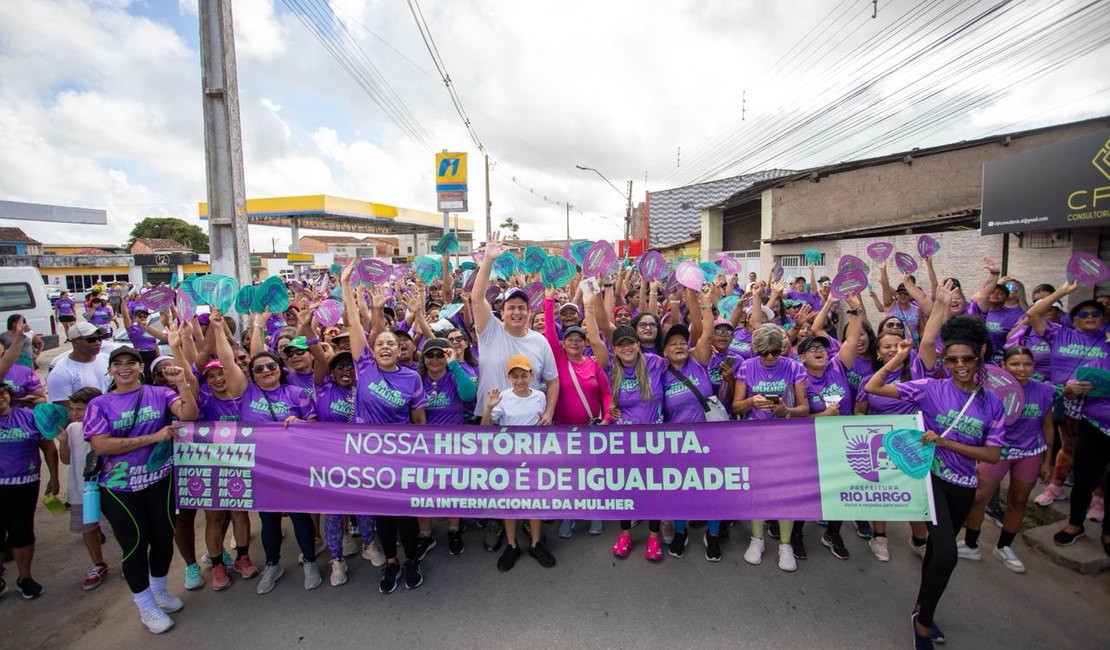 Prefeitura de Rio Largo realiza evento Move Mulher em homenagem ao Dia Internacional da Mulher