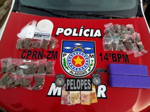 Jovem é preso com drogas dentro de casa na cidade de Messias