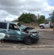 Colisão entre carro e caminhão deixa um ferido em trecho da BR-316