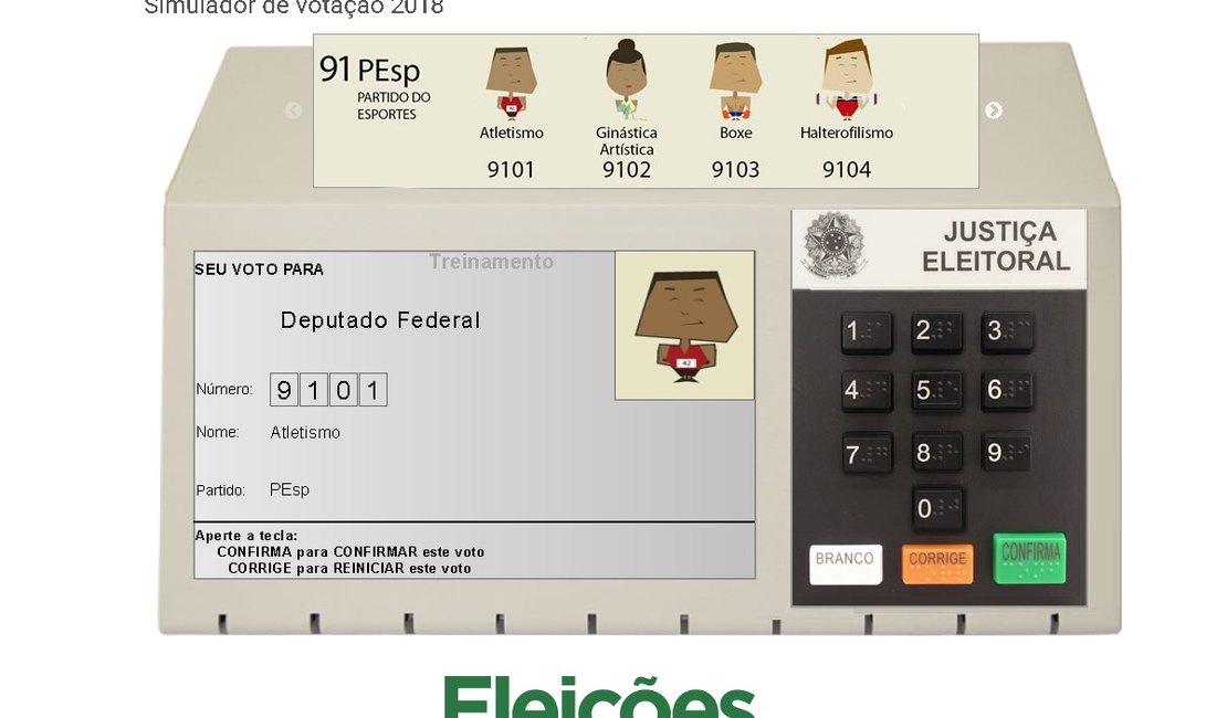No site do TRE/AL, eleitor pode simular votação na urna eletrônica