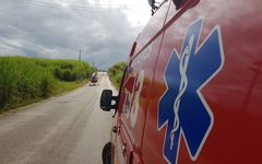 Bombeiros socorreram a vítima em Porto Calvo