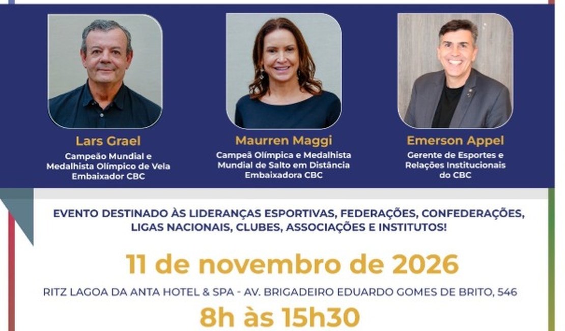 Maceió recebe fórum esportivo com grandes nomes do esporte brasileiro